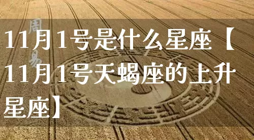 11月1号是什么星座【11月1号天蝎座的上升星座】_十二星座_第1张_道圣缘 11月1号是什么星座【11月1号天蝎座的上升星座】_https://www.dao-sheng-yuan.com_十二星座_第1张