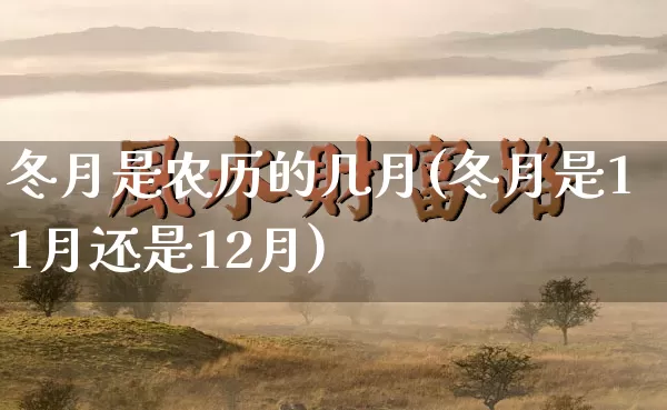 冬月是农历的几月(冬月是11月还是12月)_https://www.dao-sheng-yuan.com_风水_第1张