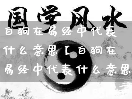 白狗在易经中代表什么意思【白狗在易经中代表什么意思啊】_https://www.dao-sheng-yuan.com_算命_第1张