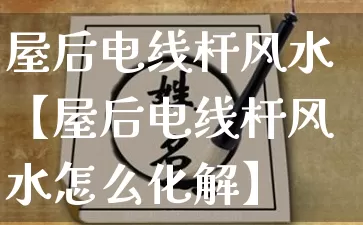 屋后电线杆风水【屋后电线杆风水怎么化解】_https://www.dao-sheng-yuan.com_五行_第1张