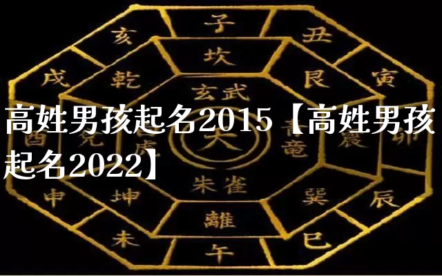 高姓男孩起名2015【高姓男孩起名2022】_https://www.dao-sheng-yuan.com_易经_第1张