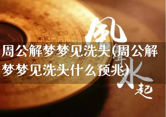 周公解梦梦见洗头(周公解梦梦见洗头什么预兆)_https://www.dao-sheng-yuan.com_易经_第1张