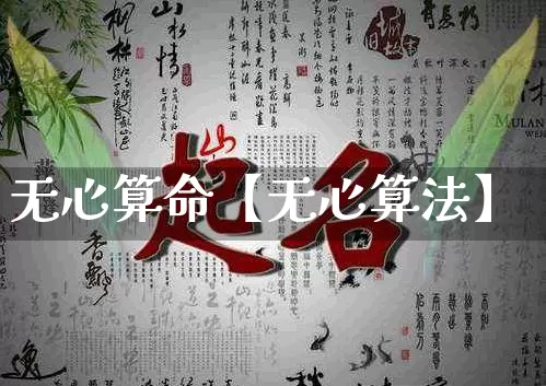 无心算命【无心算法】_https://www.dao-sheng-yuan.com_算命_第1张