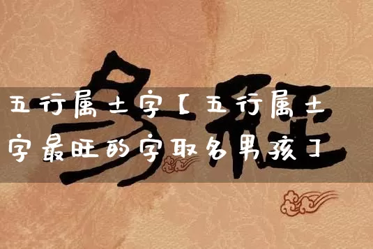 五行属土字【五行属土字最旺的字取名男孩】_https://www.dao-sheng-yuan.com_易经_第1张