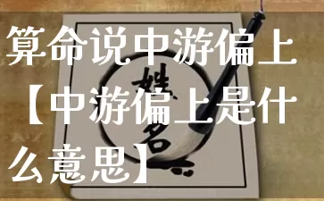 算命说中游偏上【中游偏上是什么意思】_https://www.dao-sheng-yuan.com_算命_第1张