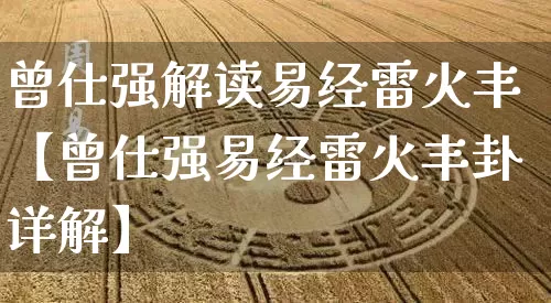 曾仕强解读易经雷火丰【曾仕强易经雷火丰卦详解】_https://www.dao-sheng-yuan.com_生肖属相_第1张