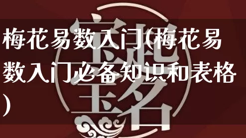 梅花易数入门(梅花易数入门必备知识和表格)_https://www.dao-sheng-yuan.com_道源国学_第1张