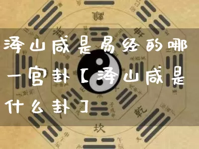 泽山咸是易经的哪一宫卦【泽山咸是什么卦】_https://www.dao-sheng-yuan.com_八字_第1张