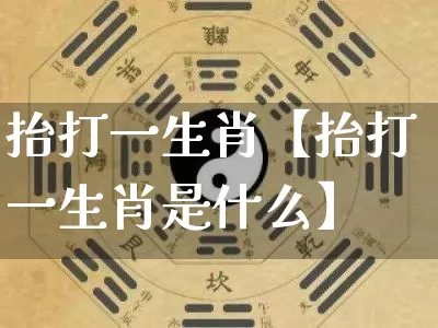 抬打一生肖【抬打一生肖是什么】_https://www.dao-sheng-yuan.com_生肖属相_第1张