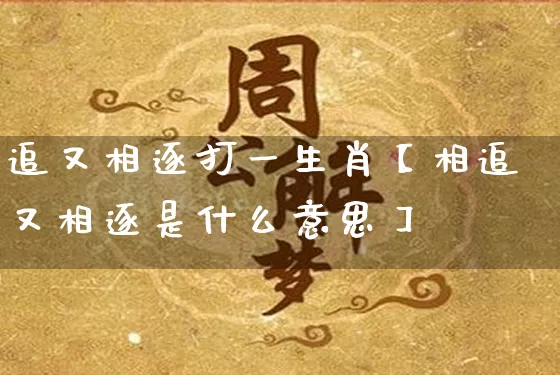 追又相逐打一生肖【相追又相逐是什么意思】_生肖属相_第1张_道圣缘 追又相逐打一生肖【相追又相逐是什么意思】_https://www.dao-sheng-yuan.com_生肖属相_第1张