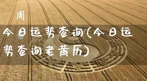 今日运势查询(今日运势查询老黄历)_https://www.dao-sheng-yuan.com_五行_第1张