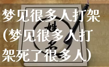梦见很多人打架(梦见很多人打架死了很多人)_https://www.dao-sheng-yuan.com_周公解梦_第1张
