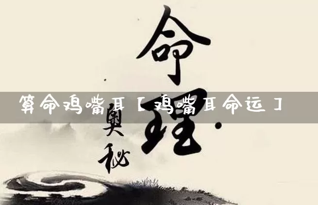 算命鸡嘴耳【鸡嘴耳命运】_https://www.dao-sheng-yuan.com_周公解梦_第1张
