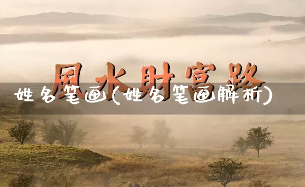 姓名笔画(姓名笔画解析)_https://www.dao-sheng-yuan.com_五行_第1张