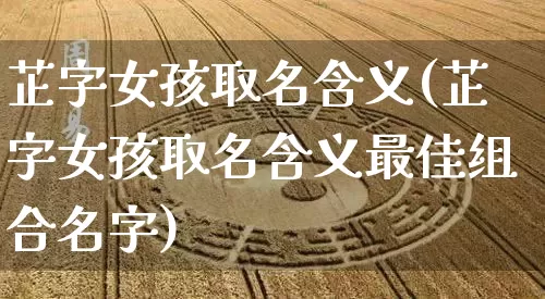 芷字女孩取名含义(芷字女孩取名含义最佳组合名字)_https://www.dao-sheng-yuan.com_起名_第1张