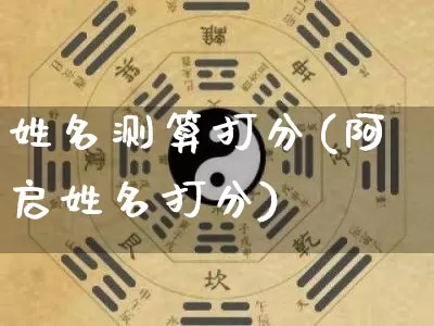 姓名测算打分(阿启姓名打分)_https://www.dao-sheng-yuan.com_十二星座_第1张