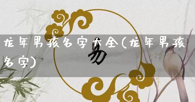 龙年男孩名字大全(龙年男孩名字)_https://www.dao-sheng-yuan.com_算命_第1张