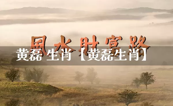 黄磊 生肖【黄磊生肖】_https://www.dao-sheng-yuan.com_道源国学_第1张