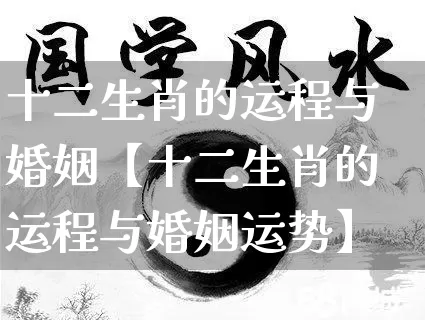 十二生肖的运程与婚姻【十二生肖的运程与婚姻运势】_https://www.dao-sheng-yuan.com_生肖属相_第1张