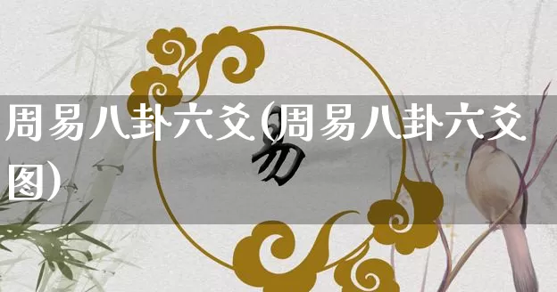 周易八卦六爻(周易八卦六爻图)_https://www.dao-sheng-yuan.com_八字_第1张