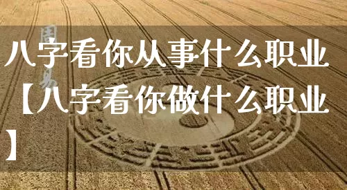 八字看你从事什么职业【八字看你做什么职业】_https://www.dao-sheng-yuan.com_生肖属相_第1张
