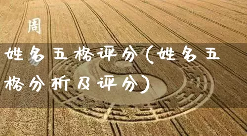 姓名五格评分(姓名五格分析及评分)_易经_第1张_道圣缘 姓名五格评分(姓名五格分析及评分)_https://www.dao-sheng-yuan.com_易经_第1张