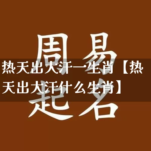 热天出大汗一生肖【热天出大汗什么生肖】_https://www.dao-sheng-yuan.com_十二星座_第1张