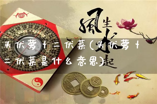 头伏萝卜二伏菜(头伏萝卜二伏菜是什么意思)_https://www.dao-sheng-yuan.com_五行_第1张