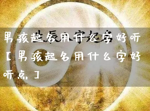 男孩起名用什么字好听【男孩起名用什么字好听点】_https://www.dao-sheng-yuan.com_五行_第1张