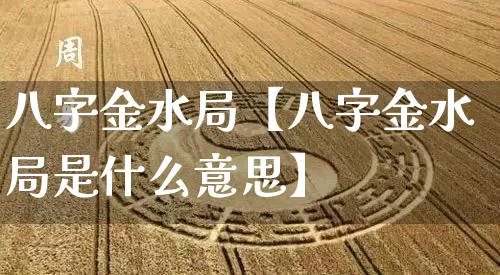 八字金水局【八字金水局是什么意思】_https://www.dao-sheng-yuan.com_风水_第1张