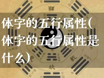 体字的五行属性(体字的五行属性是什么)_https://www.dao-sheng-yuan.com_算命_第1张