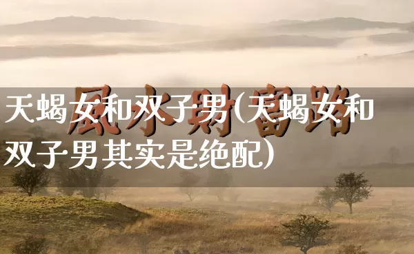 天蝎女和双子男(天蝎女和双子男其实是绝配)_https://www.dao-sheng-yuan.com_八字_第1张