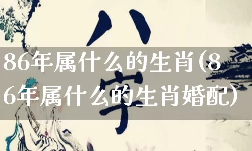 86年属什么的生肖(86年属什么的生肖婚配)_https://www.dao-sheng-yuan.com_易经_第1张