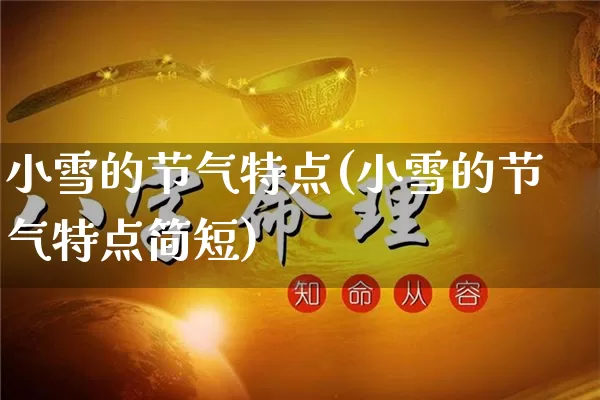 小雪的节气特点(小雪的节气特点简短)_https://www.dao-sheng-yuan.com_道源国学_第1张
