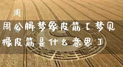 周公解梦象皮筋【梦见橡皮筋是什么意思】_https://www.dao-sheng-yuan.com_十二星座_第1张