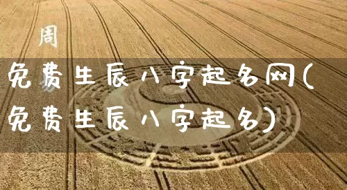 免费生辰八字起名网(免费生辰八字起名)_https://www.dao-sheng-yuan.com_算命_第1张