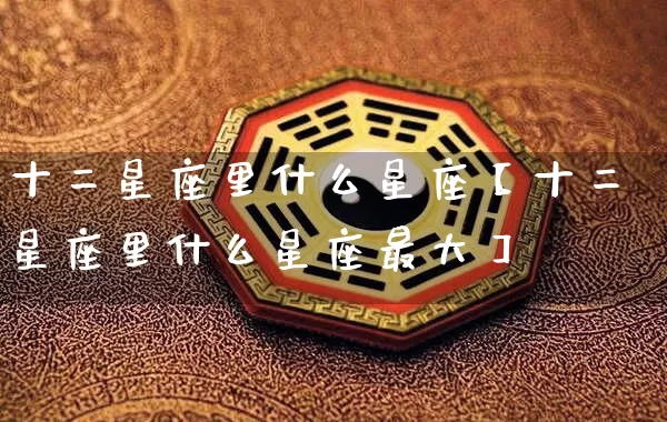 十二星座里什么星座【十二星座里什么星座最大】_https://www.dao-sheng-yuan.com_周公解梦_第1张