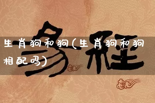 生肖狗和狗(生肖狗和狗相配吗)_https://www.dao-sheng-yuan.com_生肖属相_第1张
