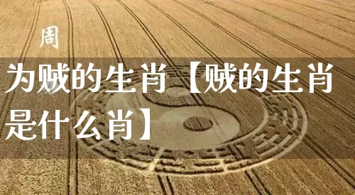 为贼的生肖【贼的生肖是什么肖】_https://www.dao-sheng-yuan.com_生肖属相_第1张