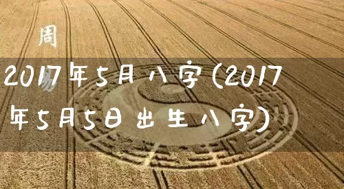 2017年5月八字(2017年5月5日出生八字)_https://www.dao-sheng-yuan.com_八字_第1张