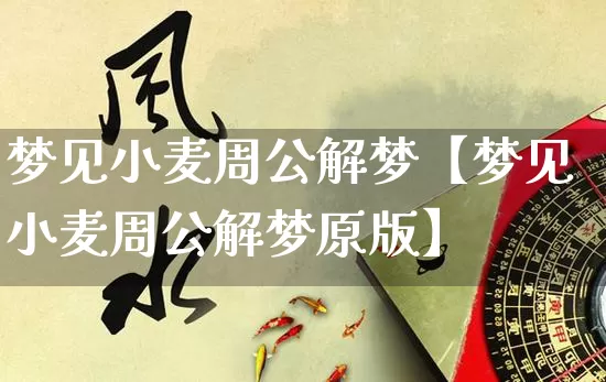 梦见小麦周公解梦【梦见小麦周公解梦原版】_生肖属相_第1张_道圣缘 梦见小麦周公解梦【梦见小麦周公解梦原版】_https://www.dao-sheng-yuan.com_生肖属相_第1张