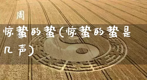 惊蛰的蛰(惊蛰的蛰是几声)_https://www.dao-sheng-yuan.com_易经_第1张