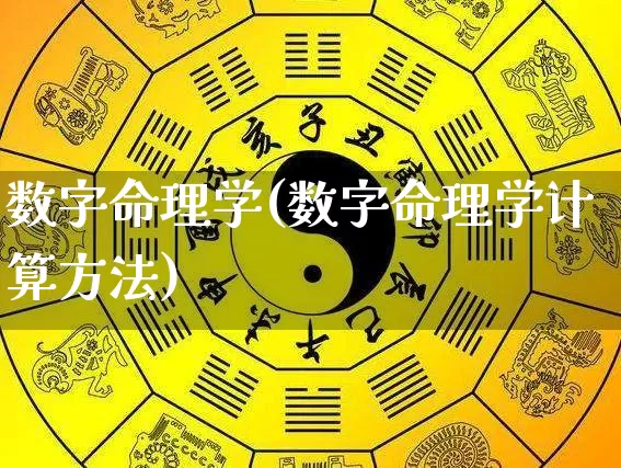 数字命理学(数字命理学计算方法)_https://www.dao-sheng-yuan.com_易经_第1张