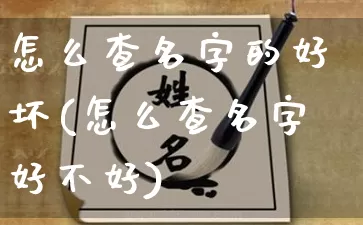 怎么查名字的好坏(怎么查名字好不好)_https://www.dao-sheng-yuan.com_道源国学_第1张