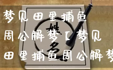 梦见田里捕鱼 周公解梦【梦见田里捕鱼周公解梦是啥意思】_https://www.dao-sheng-yuan.com_生肖属相_第1张