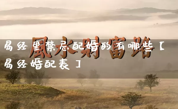 易经里禁忌配婚的有哪些【易经婚配表】_https://www.dao-sheng-yuan.com_十二星座_第1张