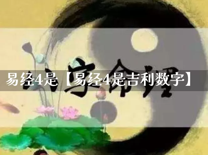 易经4是【易经4是吉利数字】_https://www.dao-sheng-yuan.com_易经_第1张