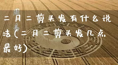二月二剪头发有什么说法(二月二剪头发几点最好)_https://www.dao-sheng-yuan.com_易经_第1张