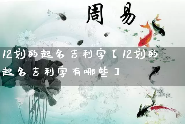 12划的起名吉利字【12划的起名吉利字有哪些】_https://www.dao-sheng-yuan.com_十二星座_第1张