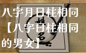 八字月日柱相同【八字日柱相同的男女】_https://www.dao-sheng-yuan.com_算命_第1张